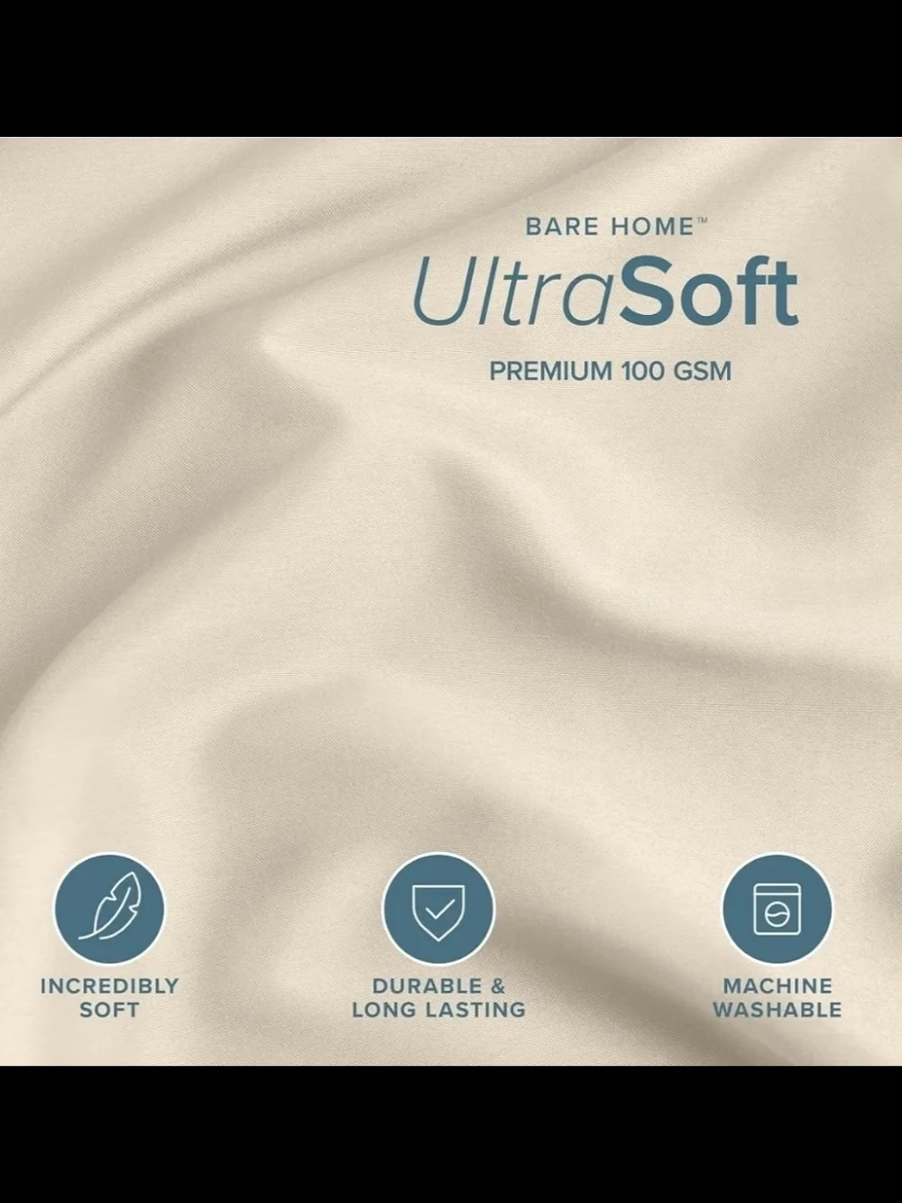Bare 100% Organic Cotton Duvet Cover Set Queen Size